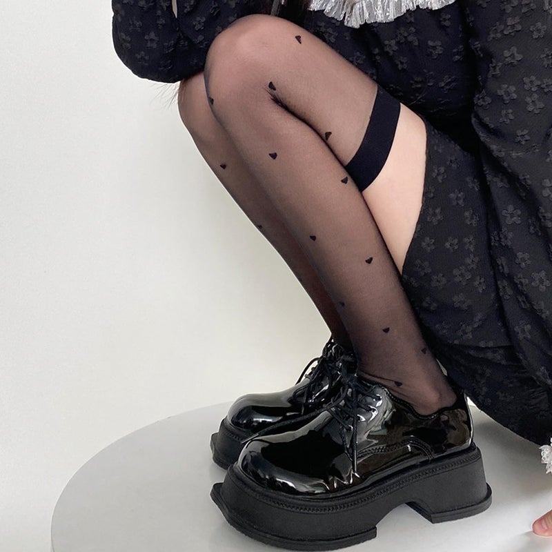 Ninejuize Thigh High Stockings with Bow, Santa Accessory Y2K Fishnet Socks with Lace Brim Lingerie Tights for Women - Image 5